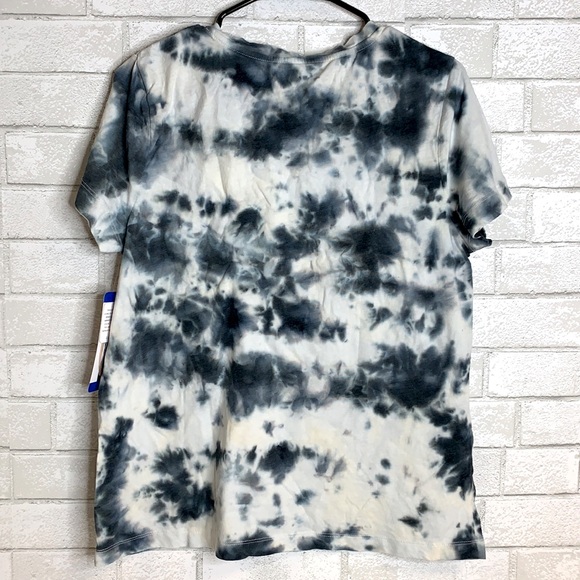 Danskin Comfort Tie Dye Tee, Navy/White - Picture 2 of 2